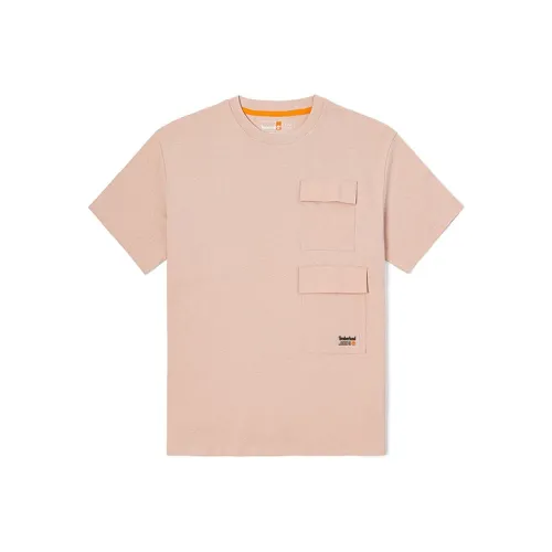 Timberland Drop Shoulder Sleeve T Shirt Men's Pink