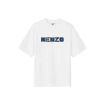 KENZO Letter Logo T Shirts Men White