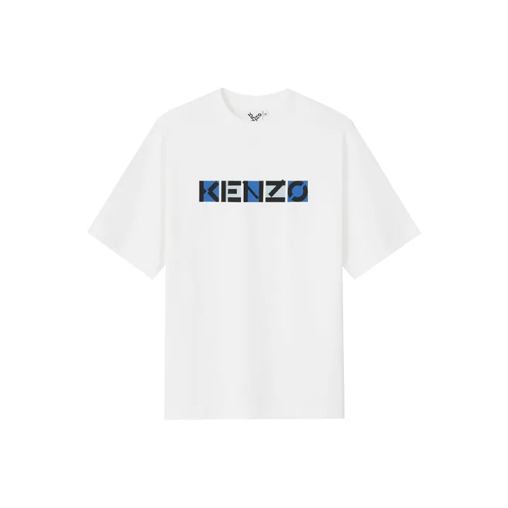KENZO Letter Logo T Shirts Men White-0