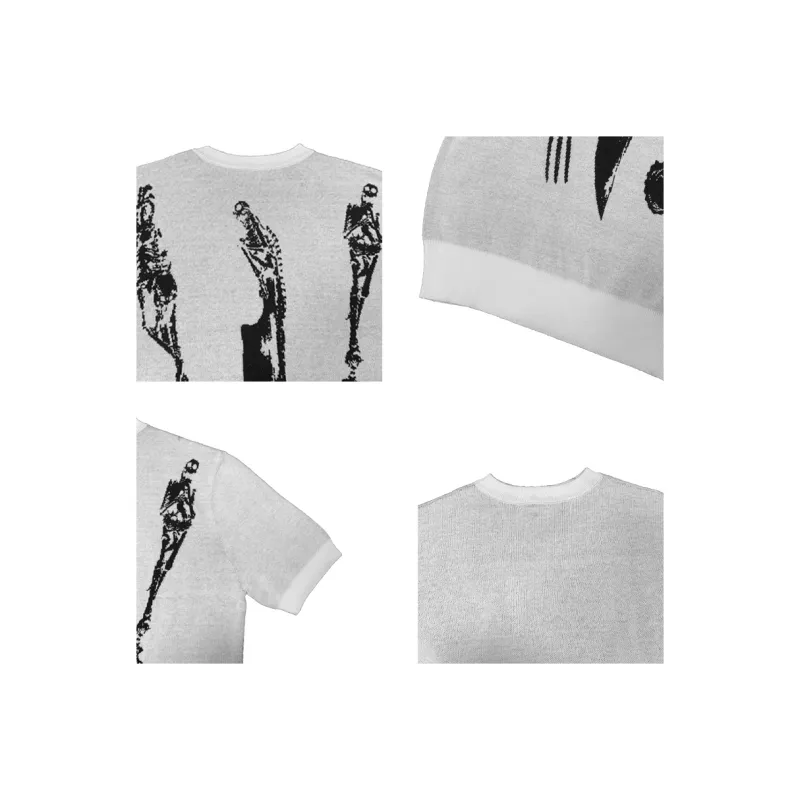 WANNA LAB SS25 T Shirt Unisex Gray White-3