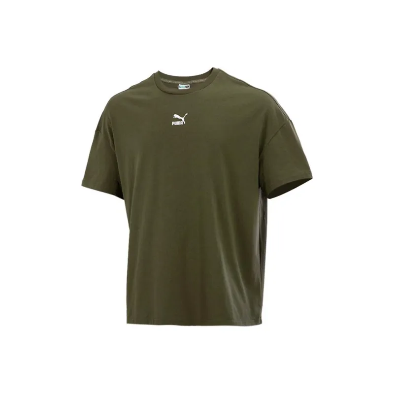PUMA T-Shirts Men Army Green-0
