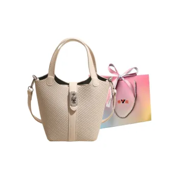 Yalu PU Bucket Bag Shoulder Bag Crossbody Bag Handbag Regular Women's Black/Brown/Khaki/White