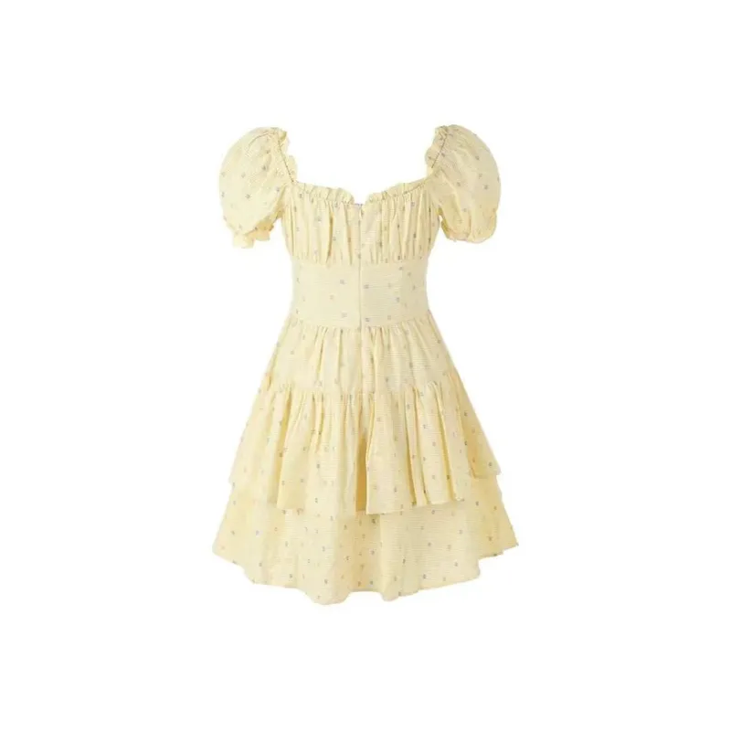 Lookinto Slip Dress Women's Yellow-1