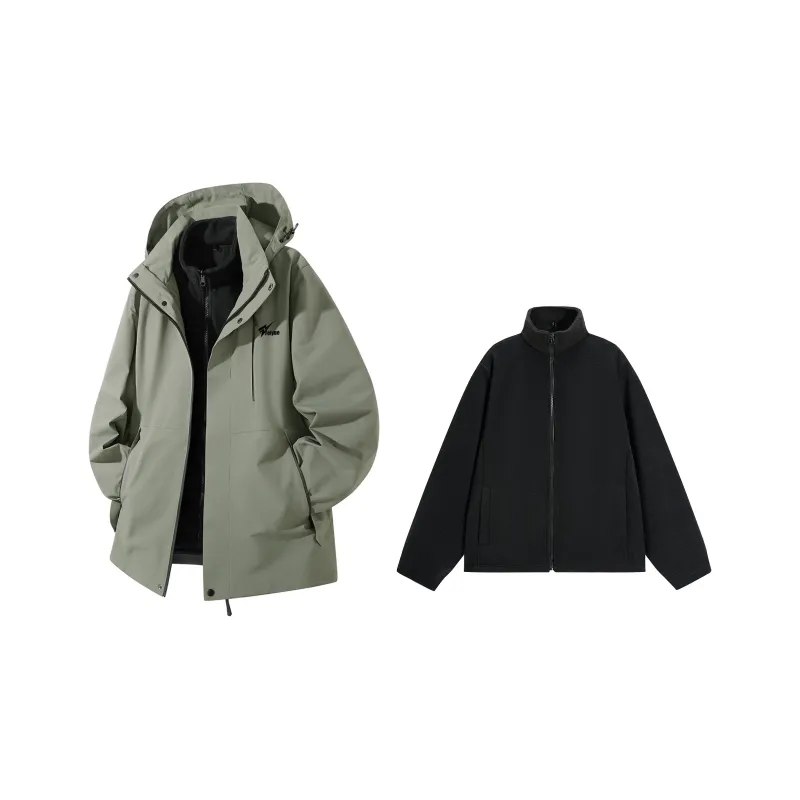 Feiyue Jackets Coats Unisex Glacier White Single Windbreaker Jacket-17