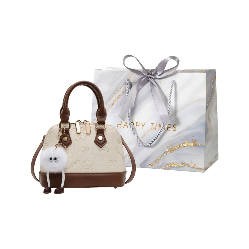 Miss Angel PU Handbag Women's Brown/Pink-6