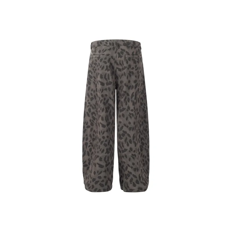YINLEI Casual Pants Unisex Gray Camouflage-1