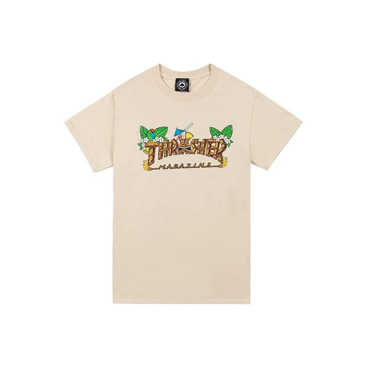 Thrasher T-Shirt US Version Unisex Khaki-0