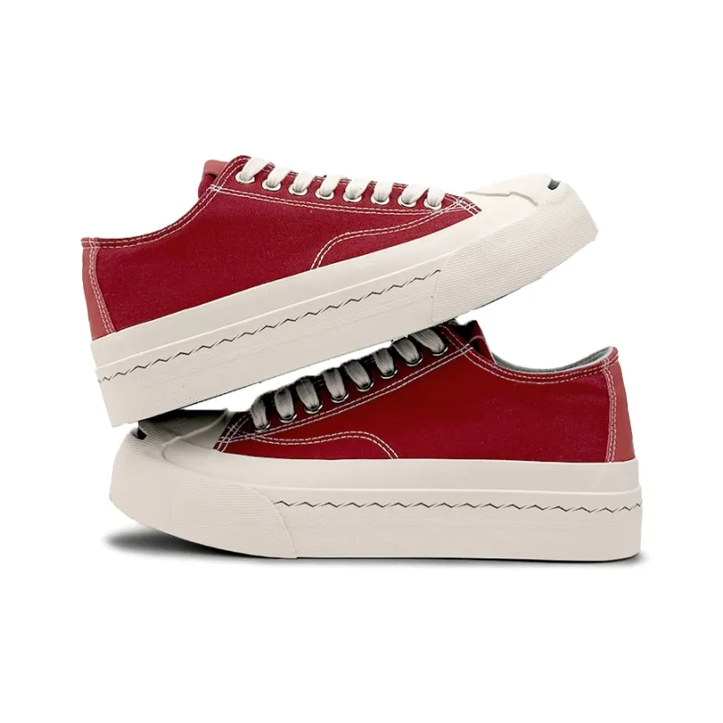 Mengsai Anti Slip And Wear Resistant Lightweight Balance Low Top Canvas Shoes Unisex Strawberry Tower Red-4