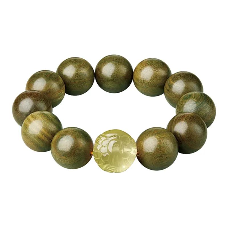 Moonstone Edge Green Sandalwood Bracelets Men's-14