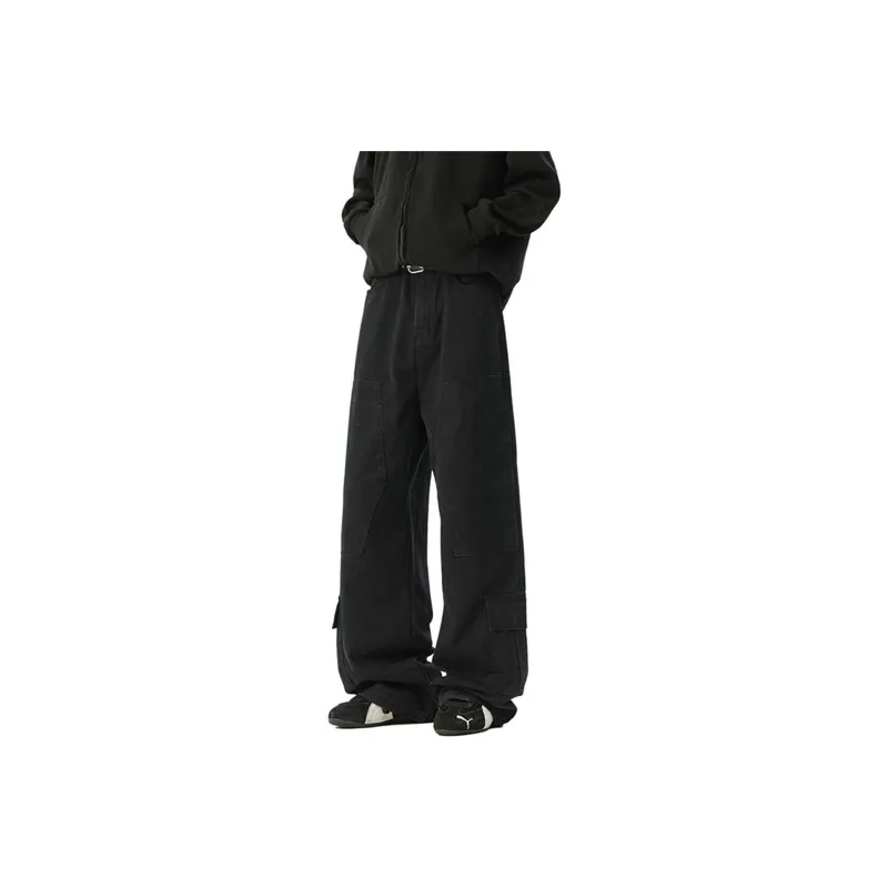 NEVER RULE Cargo Pants Unisex Black-11