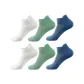 246199 Thin Ankle Socks 6 Pack (2 White/2 Light Green/2 Haze Blue)
