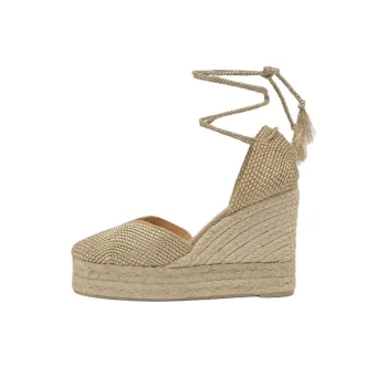 Castañer CORA Wedge Heel High Heels 8cm Women's Gold