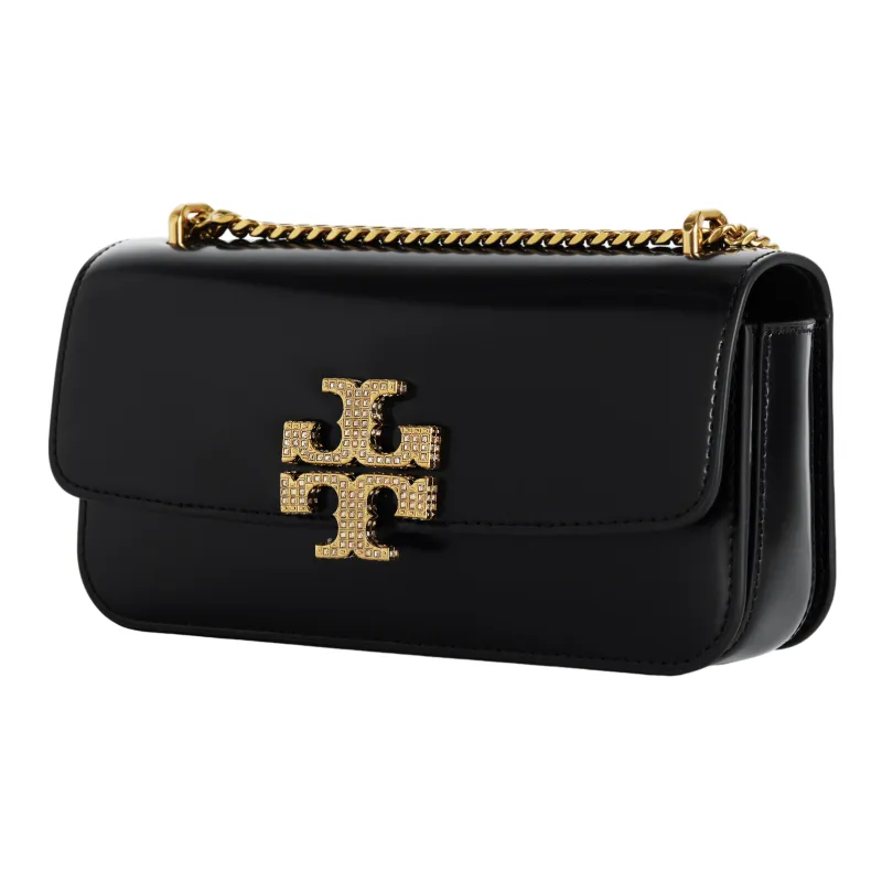 TORY BURCH Eleanor Cow Leather Portable Crossbody Bag, Shoulder Bag Trumpets Women's Black-1