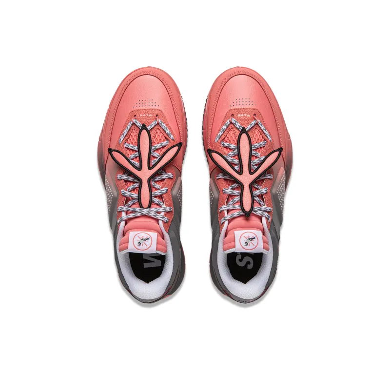 LiNing Wow1 Low Cushioning, Slip Resistant, And Abrasion Resistant Low Top Basketball Shoes Men's Orange Gray-3
