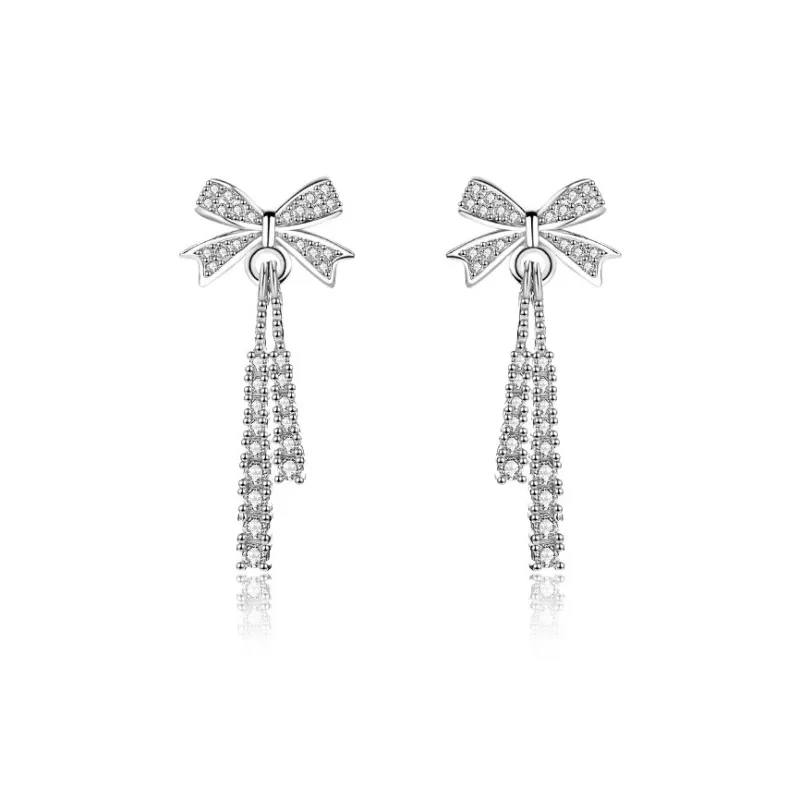 GIFT&CO S999 Fine Silver Stud Earrings Women's-0