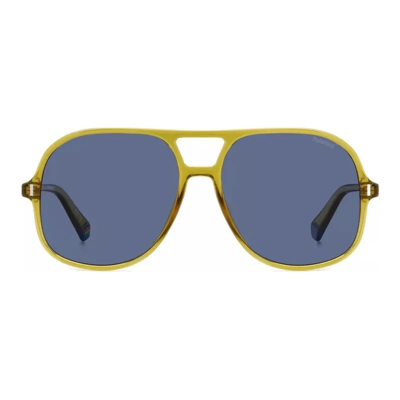 Polaroid Acetate Aviator Sunglasses Men's Yellow-1