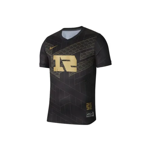 Nike X LPL Crossover RNG League Of Legends Pro League Teams Quick Dry Short Sleeve T Shirt Gold