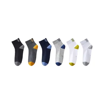 H YXIANG Mid Calf Socks Unisex 6 Pack