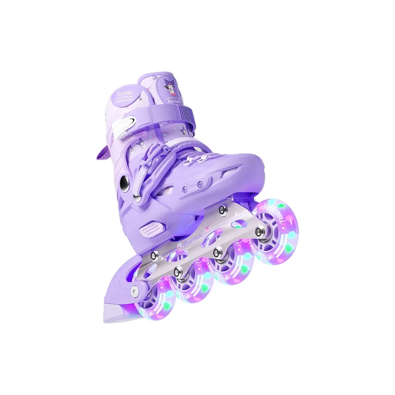 MESUCA Inline Skates Kids' Shoe Size Adjustable Purple-4