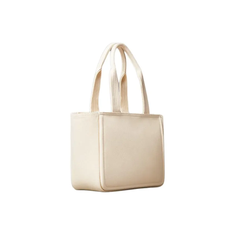 CALVIN KLEIN Cotton Tote Bag Shopping Bag Handbag Women's White-6