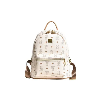 Meow In The Grass PU Backpack Regular Women's White/Brown