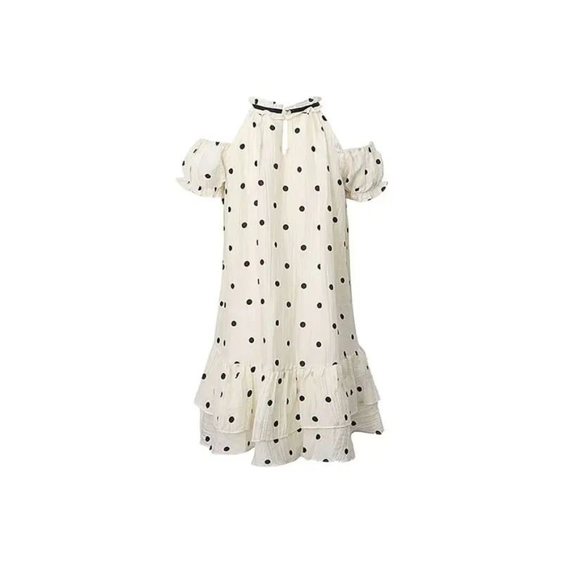 SECFLY OFFICIAL Short Sleeved Dress Women's Ivory-1
