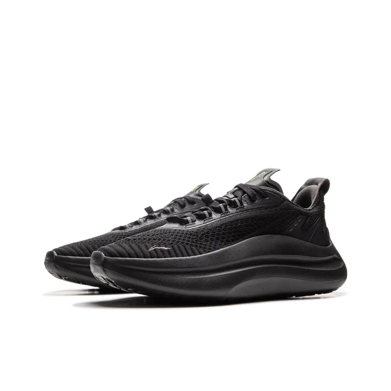LiNing Cloud Wave Cushioning, Slip Resistant, Abrasion Resistant, Lightweight Low Top Casual Shoes Men's Black-2