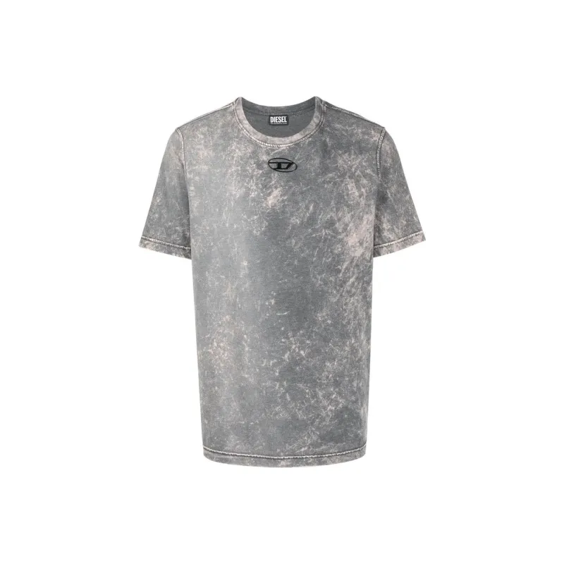 DIESEL OVAL D Series T Shirts Men Gray-0