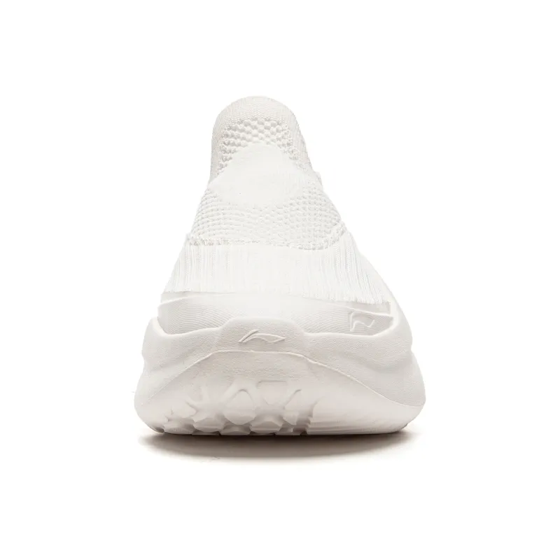 LiNing Cushioning, Slip Resistant, Abrasion Resistant, Lightweight Low Top Casual Shoes Women's Mist White-4