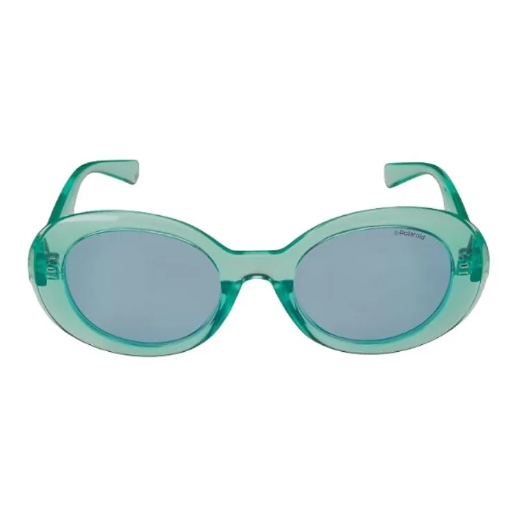 Polaroid Plastic Oval Sunglasses Women's Green-1
