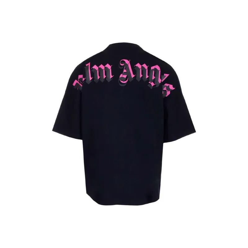 PALM ANGELS Oversized Double Logo T shirt-0