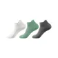 246199 Thin Ankle Socks 3 Pack (White/Light Green/Dark Gray)