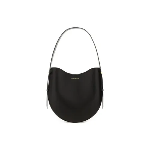 Victoria Beckham Calfskin Shoulder Bag Medium Size Women's Black