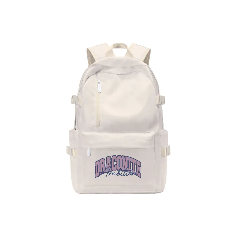 TURN UP NOT FOR US Polyester Backpack Unisex Beige-35