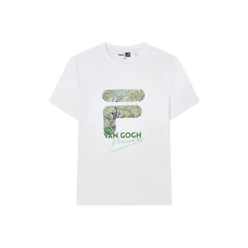 FILA x FANGAOBOWUGUAN Drop Shoulder Sleeve T Shirt Men's Standard White