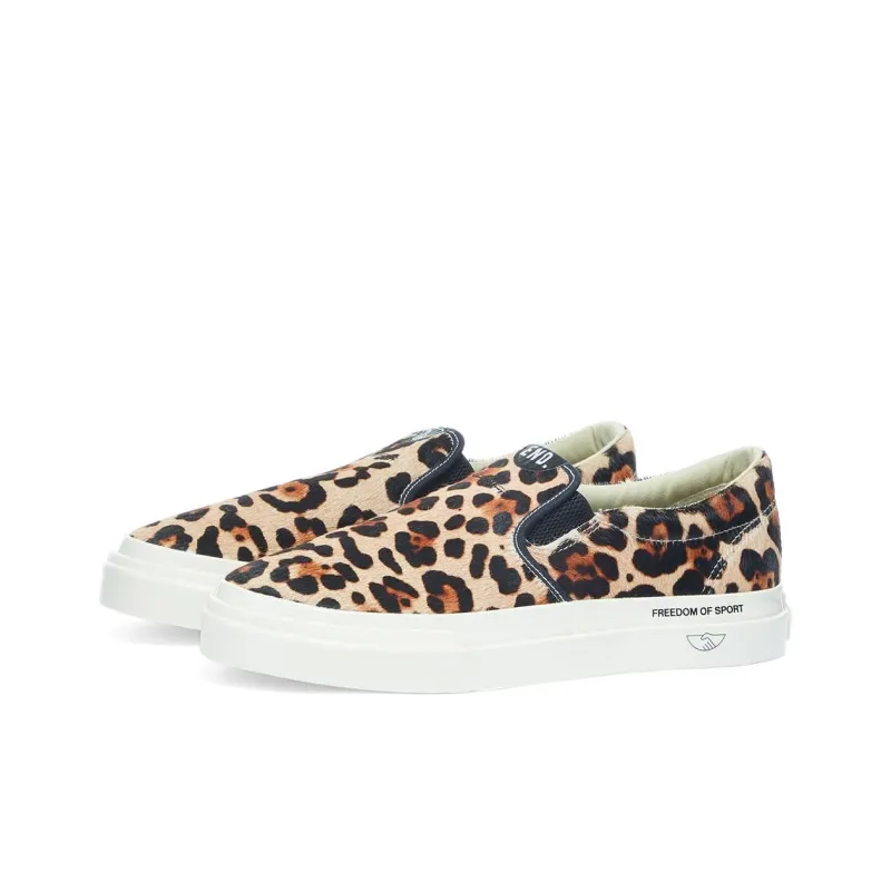 Stepney Workers Club Lister Leopard Low Top Skateboard Shoes Men's Leopard Print-1