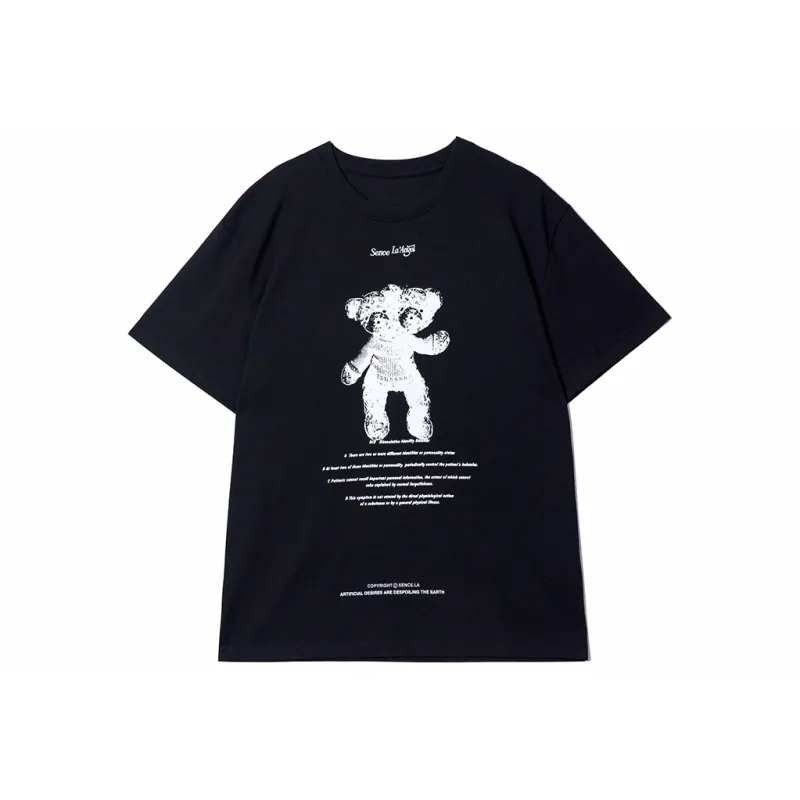 SENCE LA Crew Neck Loose Fit Straight Short Sleeved T Shirt Unisex-8