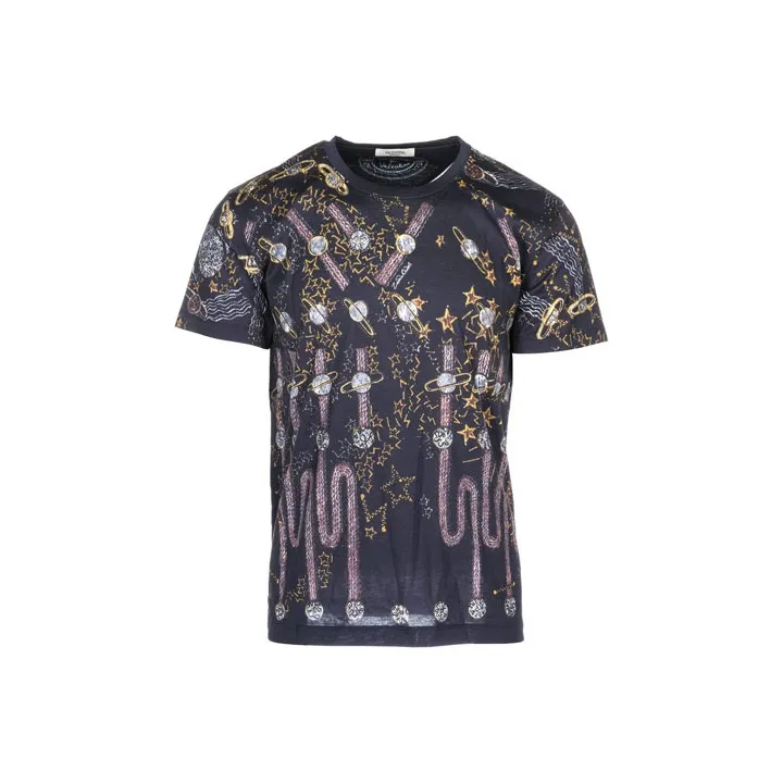 Valentino T Shirt Men's Dark Blue-0