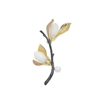 HMZ Brooches White Jade Women's