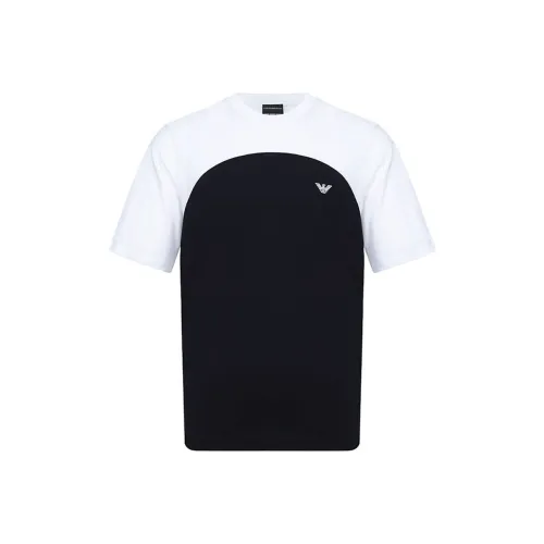 EMPORIO ARMANI T Shirts Men Marine Blue White
