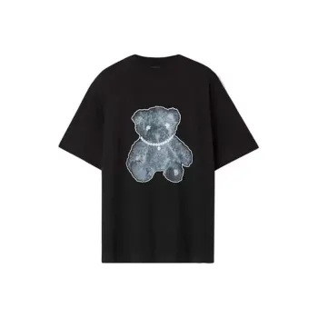 WE11DONE Pearl Necklace Teddy Cotton T shirt