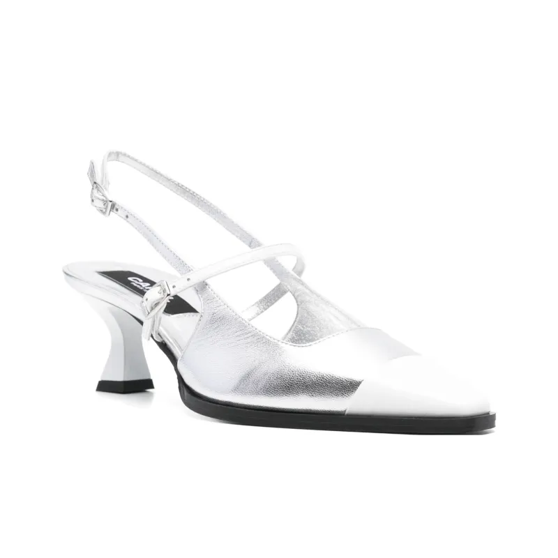 Carel Cecile Irregular Heel High Heels Women's Silver-2