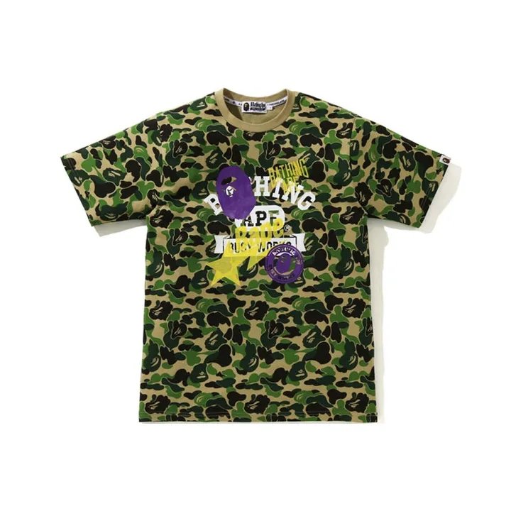 Bape Abc Camo Multi Print Tee-0
