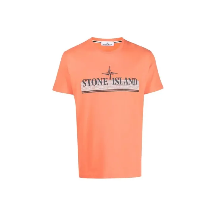 STONE ISLAND T Shirts Men Orange-0
