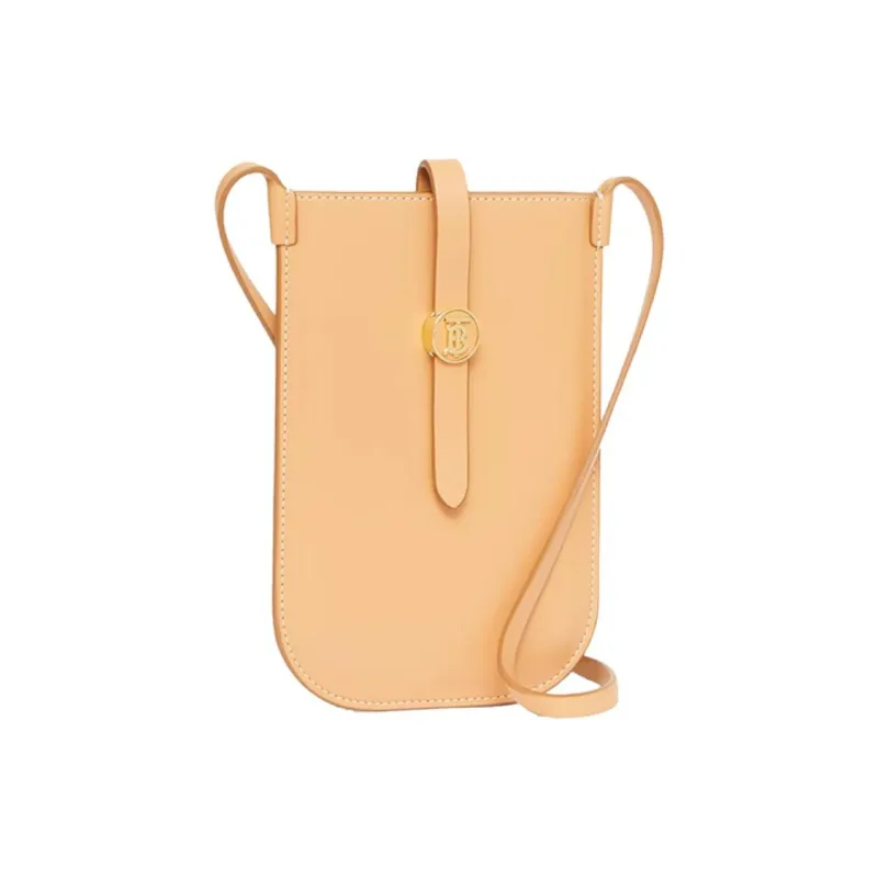 Burberry Leather One Shoulder Crossbody Cell Phone Pouch Regular Women's Saffron-2