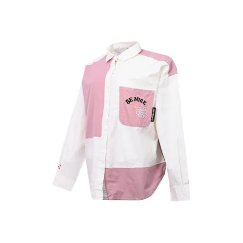 Converse Shirts Women's White & Pink
