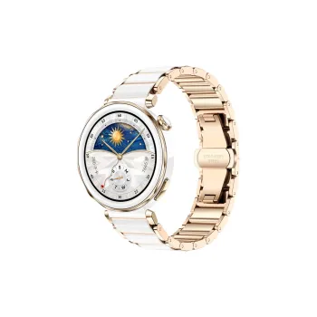 Vobafe White Crystal Collection Watch Bands Huawei Compatibility 14.5cm Imitation Ceramic Stainless Steel Material