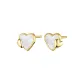 White Mother of Pearl Stud Earrings