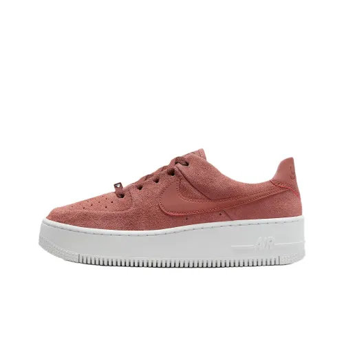 Nike Air Force 1 Anti Slip Wear Resistant Low Top Skateboard Shoes Women
s Red