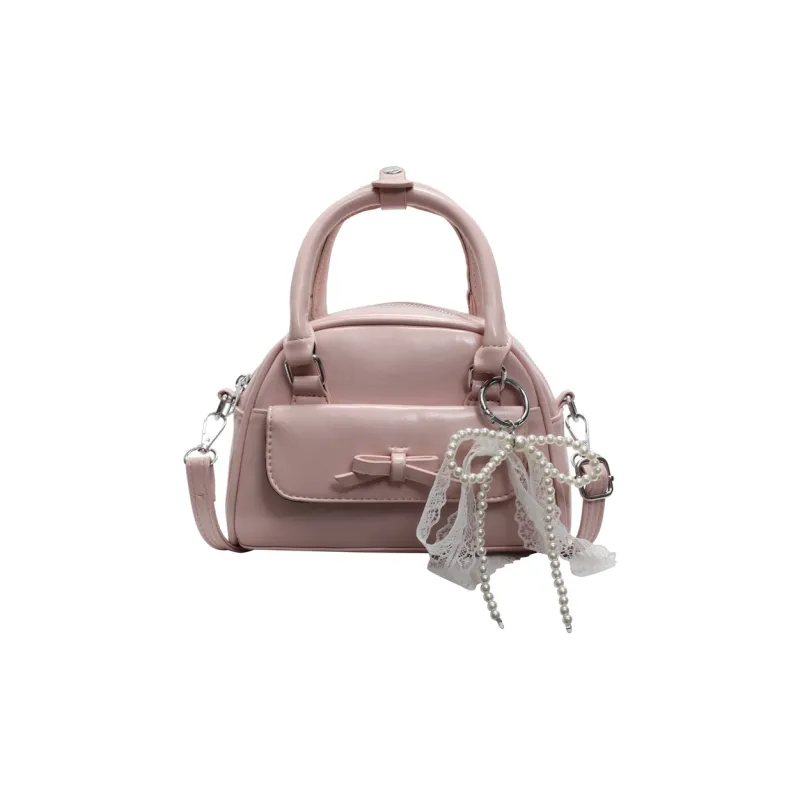 Yalu PU Boston Bag, Shoulder Bag, Crossbody Bag, Handbag Regular Women's Black/Blue/Burgundy/Ecru/Pink-29